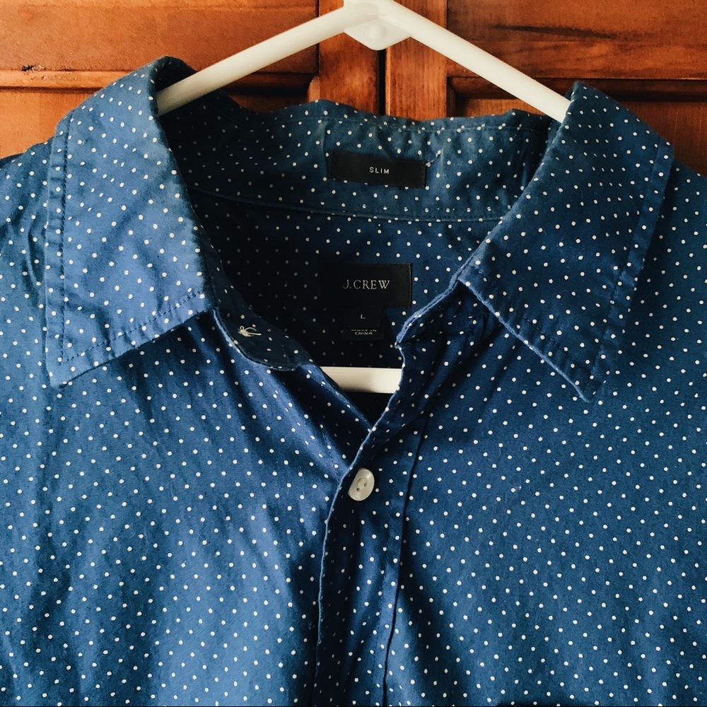 J.Crew Slim Fit Dress Shirt Navy Large